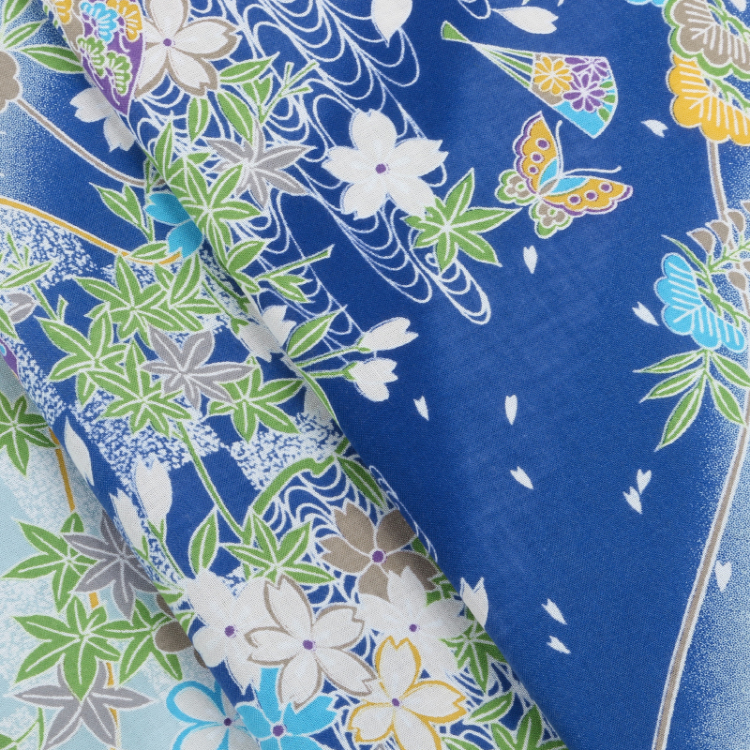 花柄 手ぬぐい 桜ぼかし 青黄 小物 京友禅アロハシャツ Pagong 公式通販サイト Pagong ネットショップ