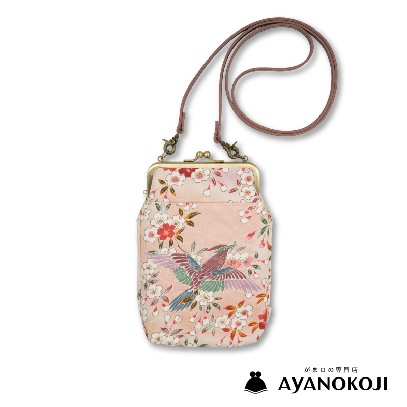 AYANOKOJI がま口お散歩ポシェット＜さくら/淡桃＞ | 京友禅アロハ
