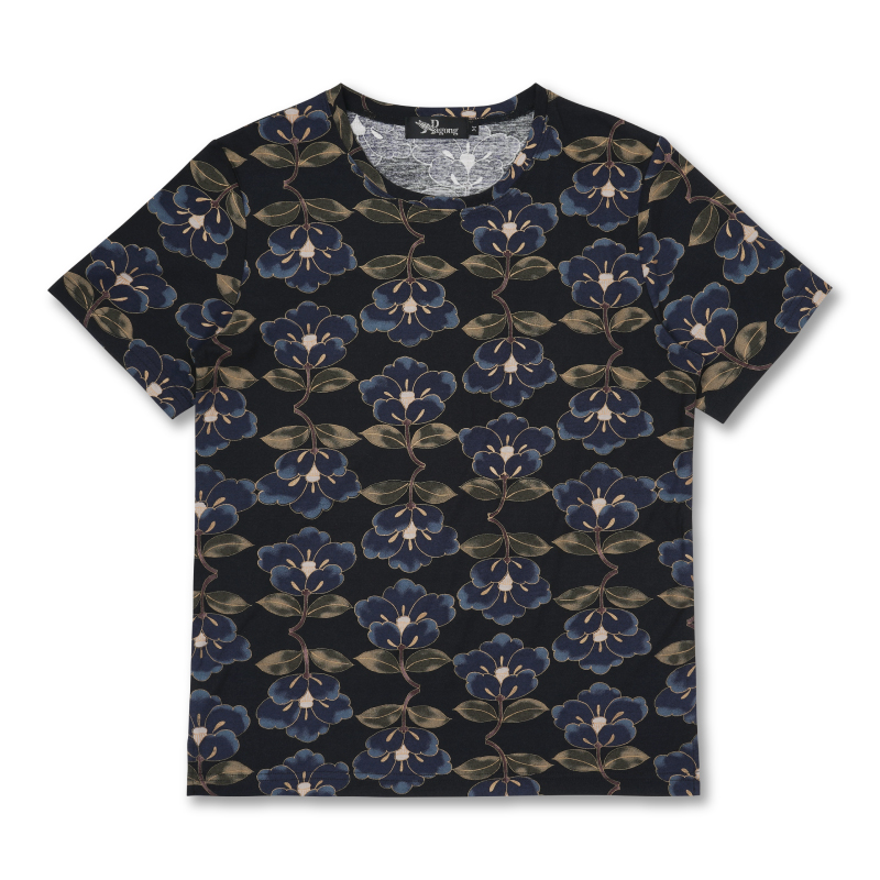 Pagong 花柄 半袖シャツ M l11110907bn-00-m-01-pl.jpg