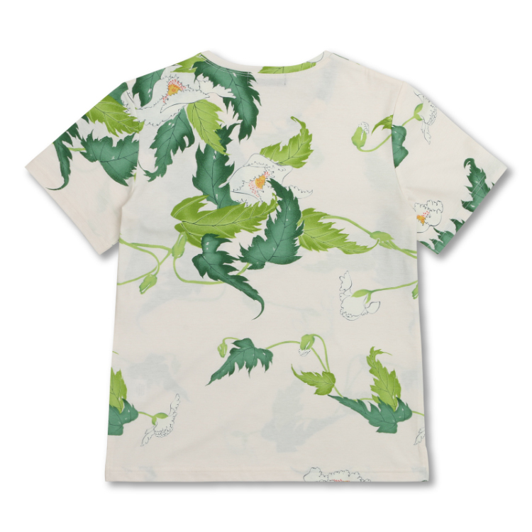 pagong LL size 日本 芥子の花 Tシャツ-