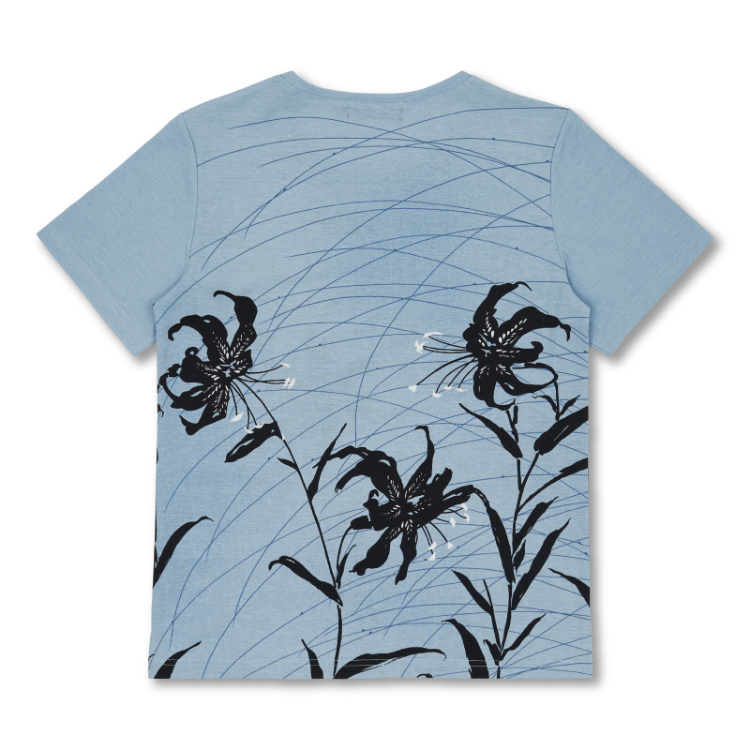 Pagong 花柄 半袖シャツ M パゴン Pagong Tシャツ 半袖 花柄 フラワーモチーフ ストレッチ