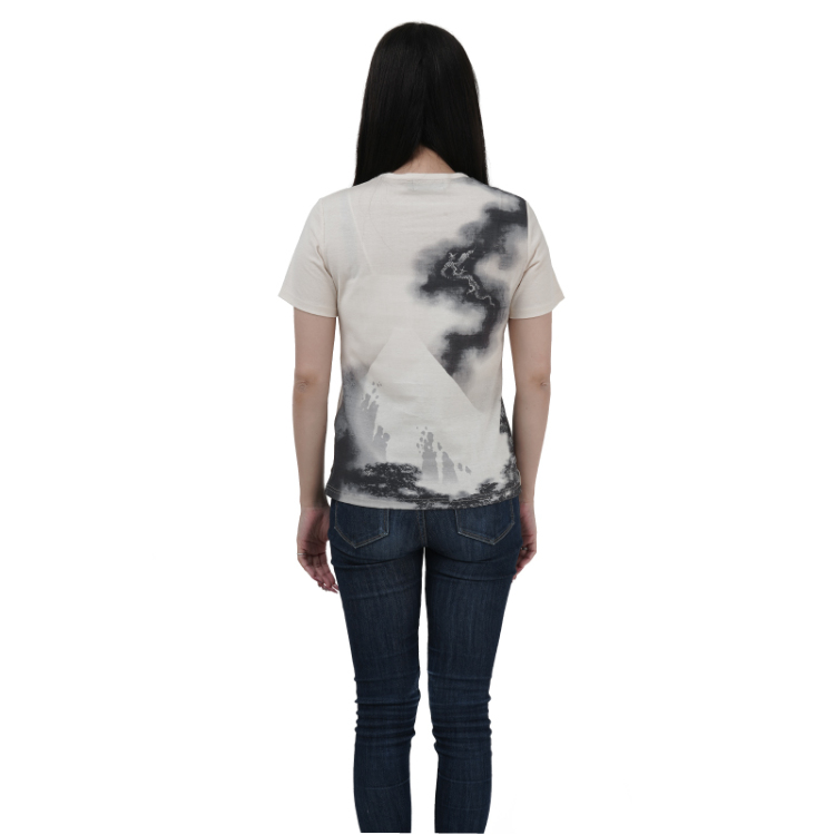 葛飾北斎 半袖Tシャツ ＜富士越龍/墨＞ | 京友禅アロハシャツ