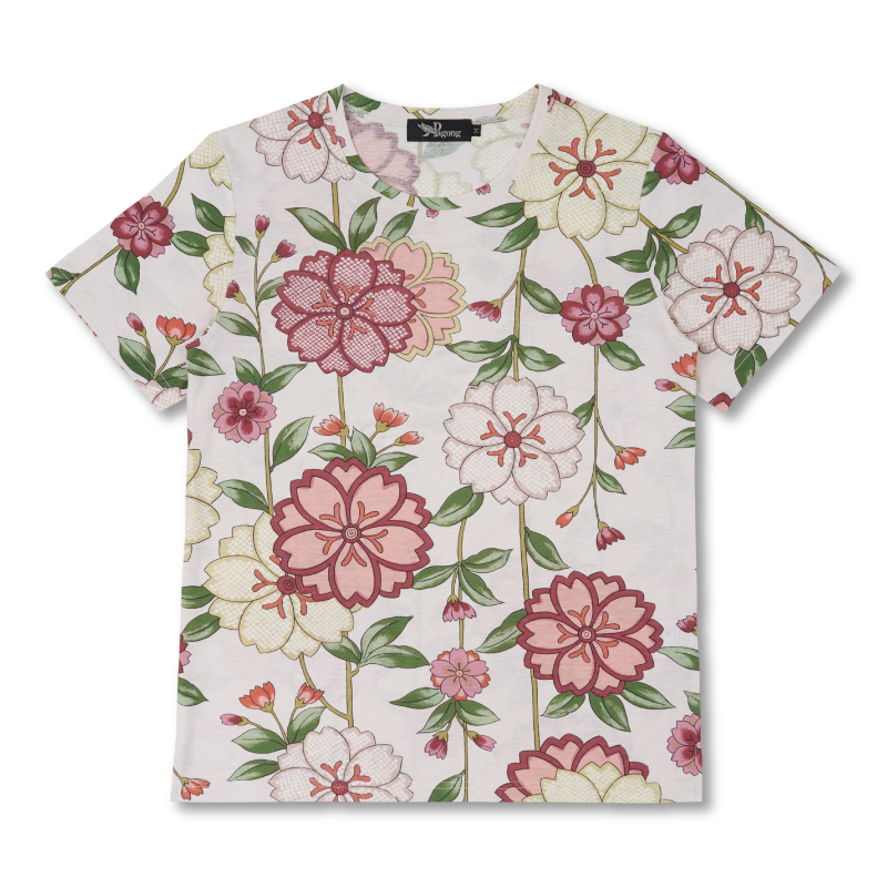 花柄 半袖Tシャツ ＜ぼたんざくら/桜色＞ Pagong レディース | 京 