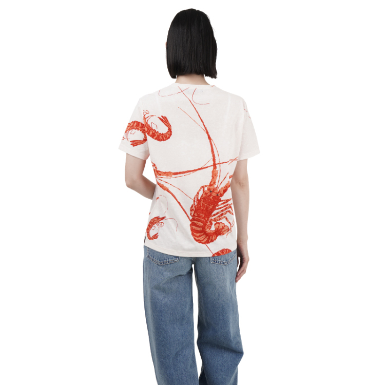 和柄 半袖Tシャツ ＜錦海老/淡桜色＞ | 京友禅アロハシャツ