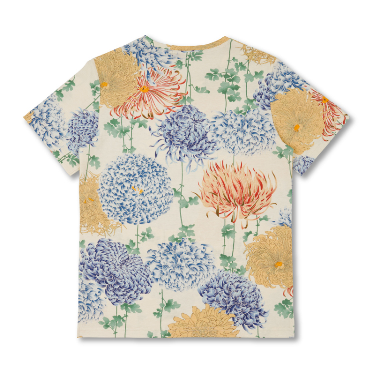 Pagong 花柄 半袖シャツ M パゴン Pagong Tシャツ 半袖 花柄 フラワーモチーフ ストレッチ