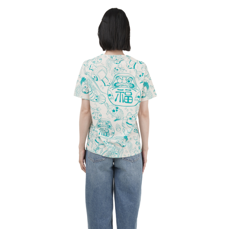 祇園だるま 半袖Tシャツ ＜招福だるま/新橋＞ | 京友禅アロハシャツ