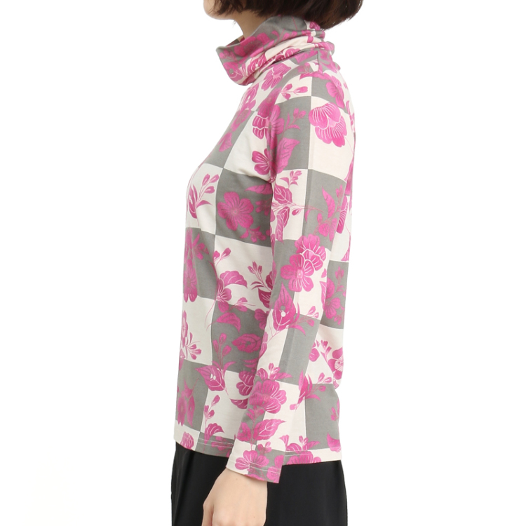 林原美術館 タートルネック長袖 紅白段桜花文摺箔 白紅 Pagong レディース 京友禅アロハシャツ Pagong 公式通販サイト Pagong ネットショップ 林原美術館 タートルネック長袖 紅白段桜花文摺箔 白紅 Pagong レディース 京友禅アロハシャツ Pagong 公式通販サイト Pagong ネットショップ
