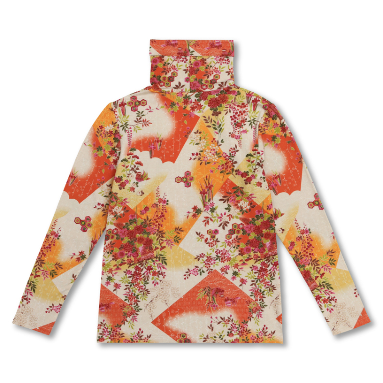♡新品♡ OHGA 千鳥柄 長袖ブラウス MAISON DE THERESE ブラウス シャツ ゆったりルーズオーバー