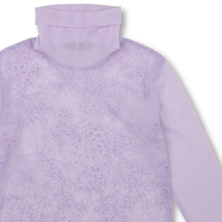 花柄 メッシュタートルネック長袖 さくら 淡紫糸目 Pagong レディース Pagong公式通販サイト Pagong ネットショップ