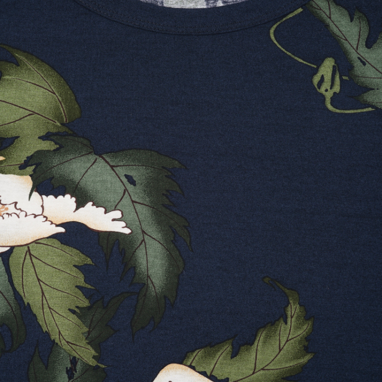 ババグーリ☆23年秋新品タグ付☆ベジ☆コットンヘンプ刺繍ワイドPO☆紺 30％off】バタフライ刺繍ラージバッグ(ネイビー) - seventen