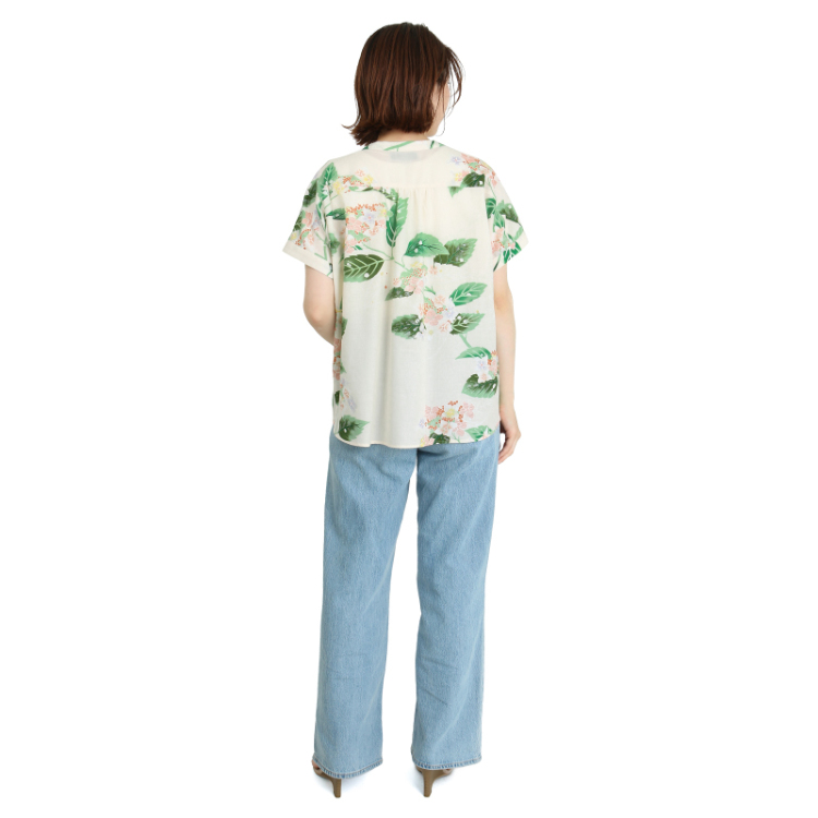 LEONARD - レオナール LEONARD FASHION シャツ ブラウス 半袖 花