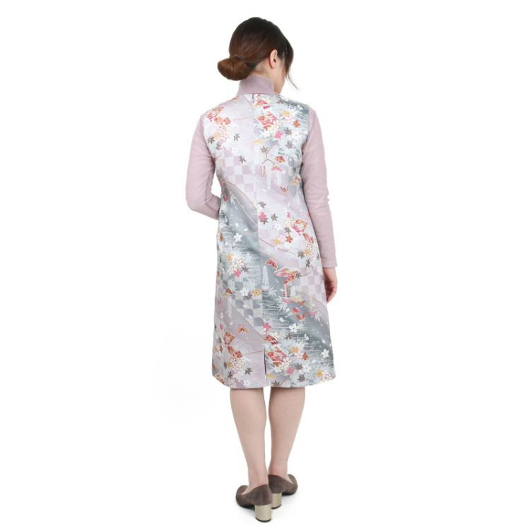 和柄 ワンピースドレス 桜ぼかし 銀鼠 Pagong レディース Pagong公式通販サイト Pagong ネットショップ