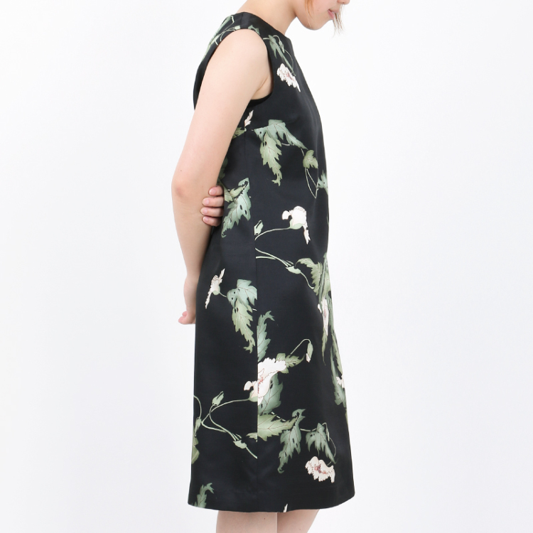 花柄 ワンピースドレス けし 黒 Pagong レディース 京友禅アロハシャツ Pagong 公式通販サイト Pagong ネットショップ