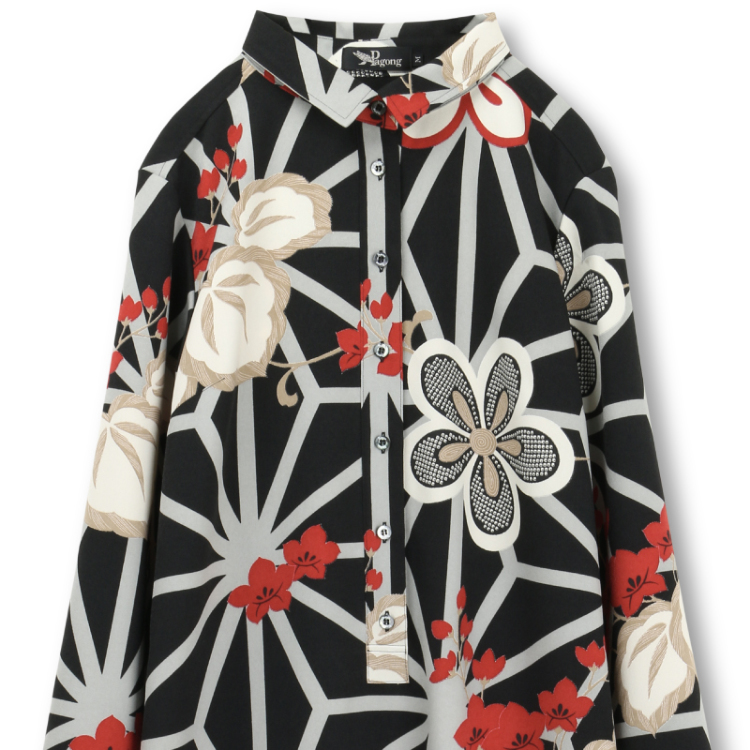 花柄 シャツカラーワンピース長袖 梅と桐 黒赤 Pagong レディース 京友禅アロハシャツ Pagong 公式通販サイト Pagong ネットショップ 花柄 シャツカラーワンピース長袖 梅と桐 黒赤 Pagong レディース 京友禅アロハシャツ Pagong 公式通販サイト Pagong ネットショップ