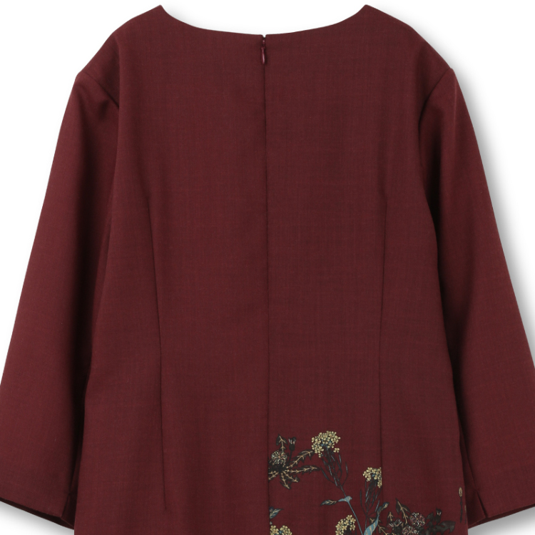 酒井抱一 ビエラワンピース 流水四季草花図 赤茶 Pagong レディース 京友禅アロハシャツ Pagong 公式通販サイト Pagong ネットショップ