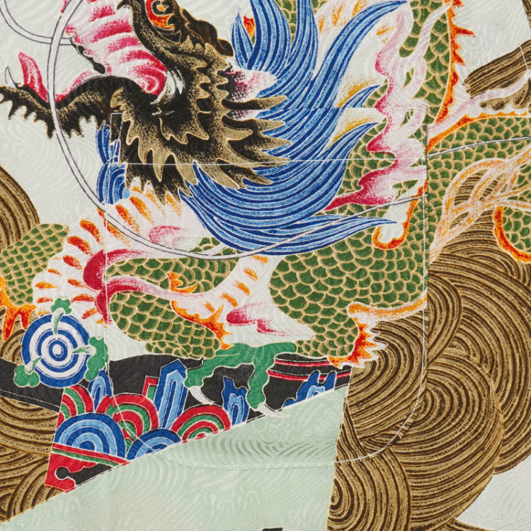和柄 京友禅アロハシャツ ＜龍神/青鼠＞ | 京友禅アロハシャツ