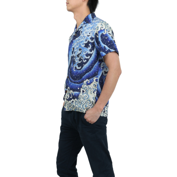 北斎の鷹様売約済みPagong京友禅新品横縞に火焔太鼓シルク 北斎の鷹様売約済みPagong京友禅新品横縞に火焔太鼓シルク