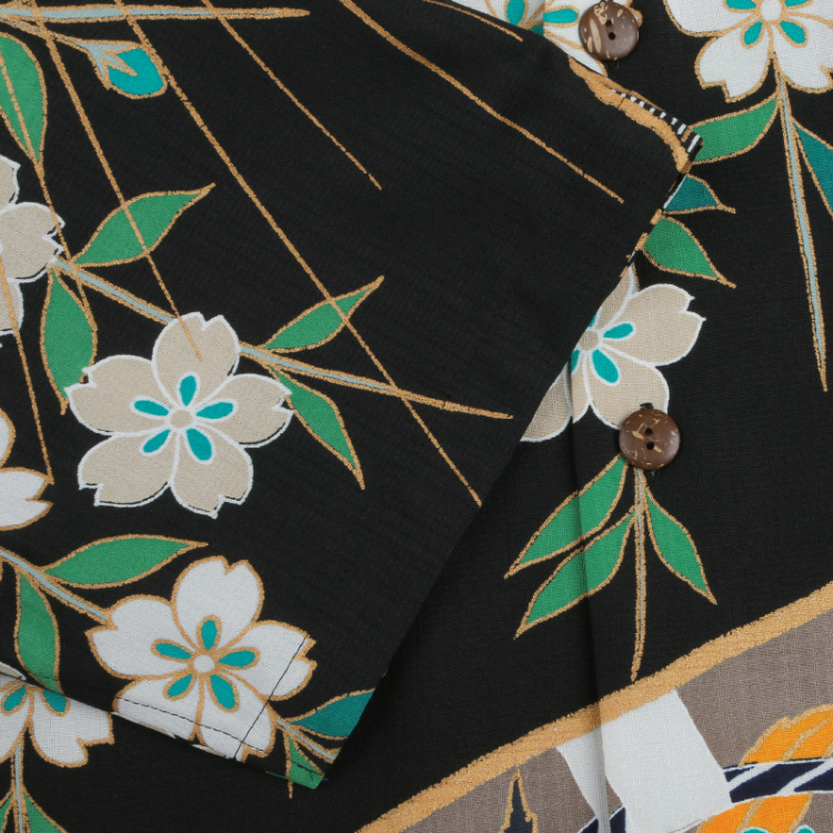 北斎の鷹様売約済みPagong京友禅新品横縞に火焔太鼓シルク 北斎の鷹様売約済みPagong京友禅新品横縞に火焔太鼓シルク