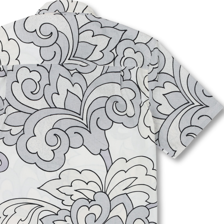 和柄 半袖ボタンダウンシャツ 花唐草 白黒 Pagong メンズ 京友禅アロハシャツ Pagong 公式通販サイト Pagong ネットショップ 和柄 半袖ボタンダウンシャツ 花唐草 白黒 Pagong メンズ 京友禅アロハシャツ Pagong 公式通販サイト Pagong ネットショップ