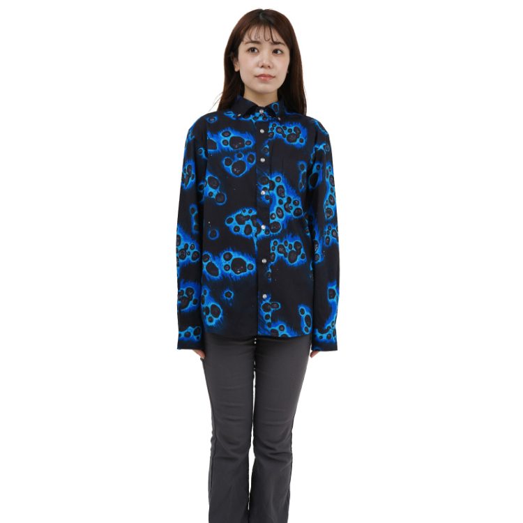 静嘉堂文庫美術館 ボタンダウンシャツ ＜曜変天目＞ | 京友禅アロハ