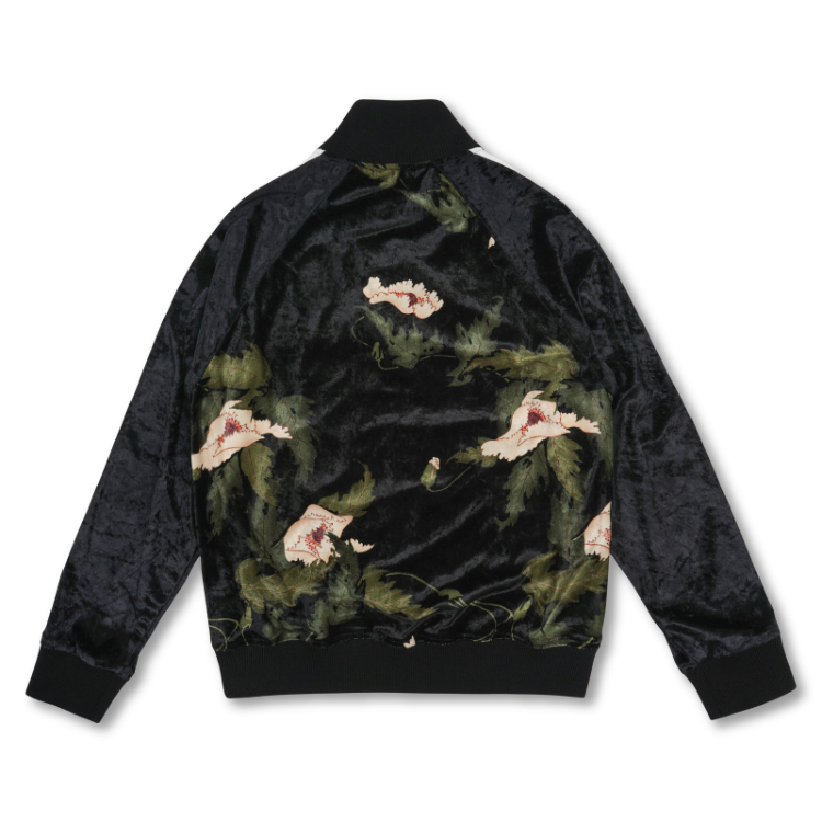 【たまごさん専用】Andrea & Co. ベロアジャケット 花柄 ベロアジャケット ＜けし/黒＞ | 京友禅アロハシャツ【Pagong