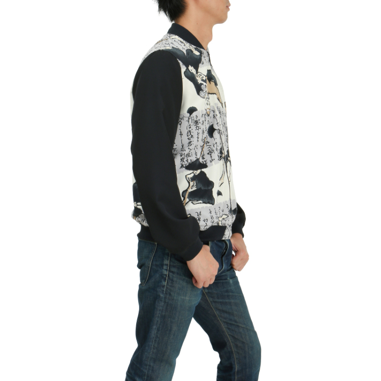 KAPITAL❁パッチワーク×刺し子❁ロングスリーブカットソー❁2/希少/レア 和柄 リバーシブルブルゾン ＜波に風神雷神/勧進帳＞ | 京友禅アロハ