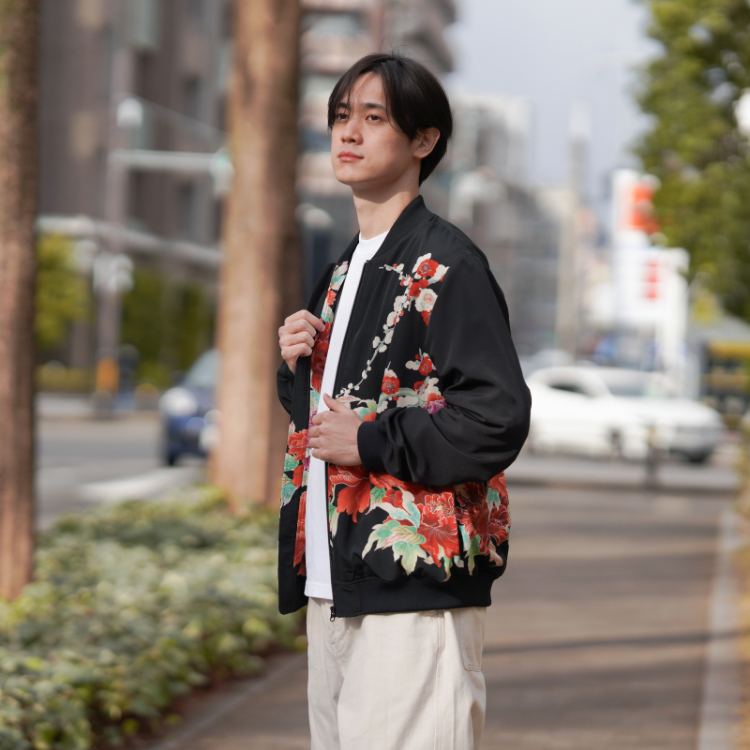 ポロ　ラルフローレン　花柄　ダブルジップ　ブルゾン ラグスタイル LUXSTYLE ゴブラン織り花柄ジップブルゾン/フルジップ
