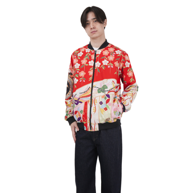 パゴン　ブルゾン　ケシの柄　Pagong パゴン ブルゾン ケシの柄 Pagong パゴン ブルゾン ケシの柄 Pagong