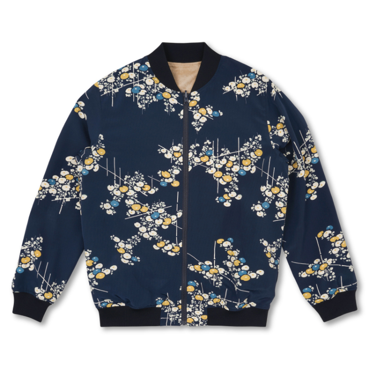 尾形光琳 リバーシブルブルゾン ＜燕子花×光琳菊＞ | 京友禅