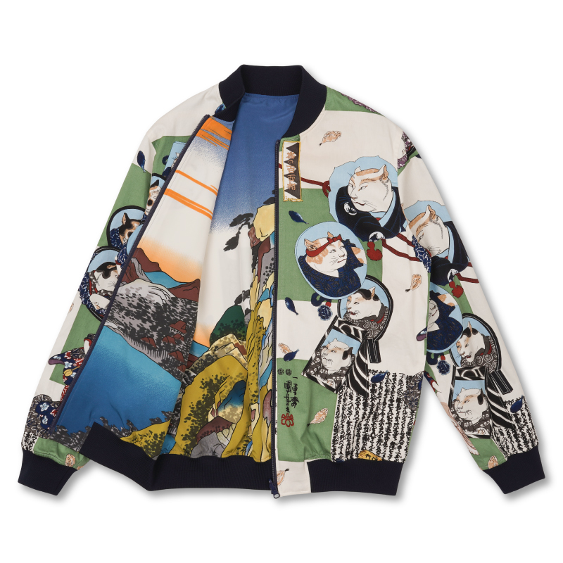 00s 花旅楽団 歌川国芳 浮世絵 富士山 鯉 souvenir jacket 00s 花旅楽団 歌川国芳 浮世絵 富士山 鯉 souvenir jacketの通販はau
