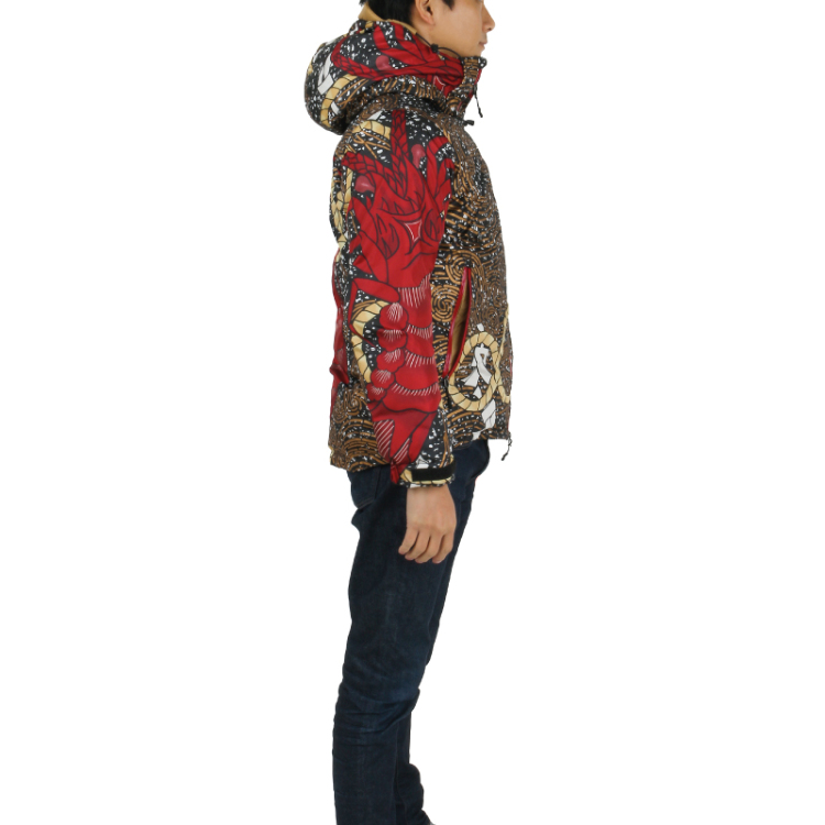 歌舞伎柄 メンズ ダウンジャケット 海老 黒赤 Pagong メンズ Pagong公式通販サイト Pagong ネットショップ