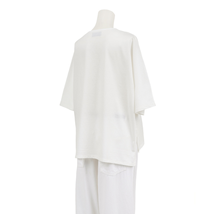 新品✨ Pagong パゴン 大輪菊 半袖 カットソー　ゆったり　LL 花柄 切替カットソー ＜大輪菊/白桃＞ | 京友禅アロハシャツ【Pagong